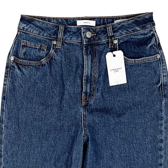 NWT Forever 21 High Rise Slim Fit Straight Leg Denim Jeans Size 28 - Picture 4 of 8